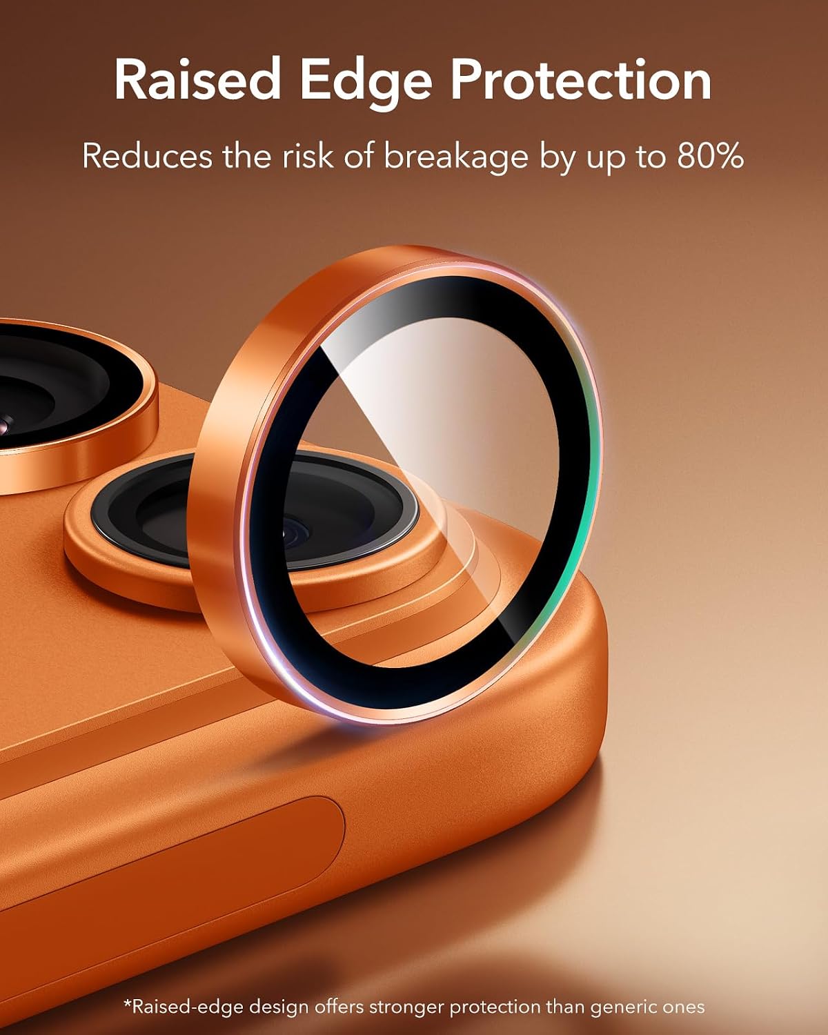 ESR for iPhone 17 Pro Max/17 Pro Camera Lens Protector, 1 Pack, Orange