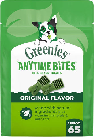 Greenies Anytime Bites Dog Treats, Original Flavor, 10.3 oz