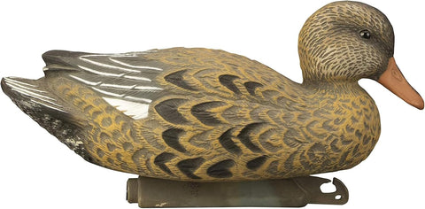 Higdon Outdoors Standard Gadwall Floater Duck Decoys | Ultra Realistic Drake & Hen Decoys for Waterfowl Hunting | Multiple Head Positions | 4 Drakes & 2 Hens| Foam-Filled | 6pk
