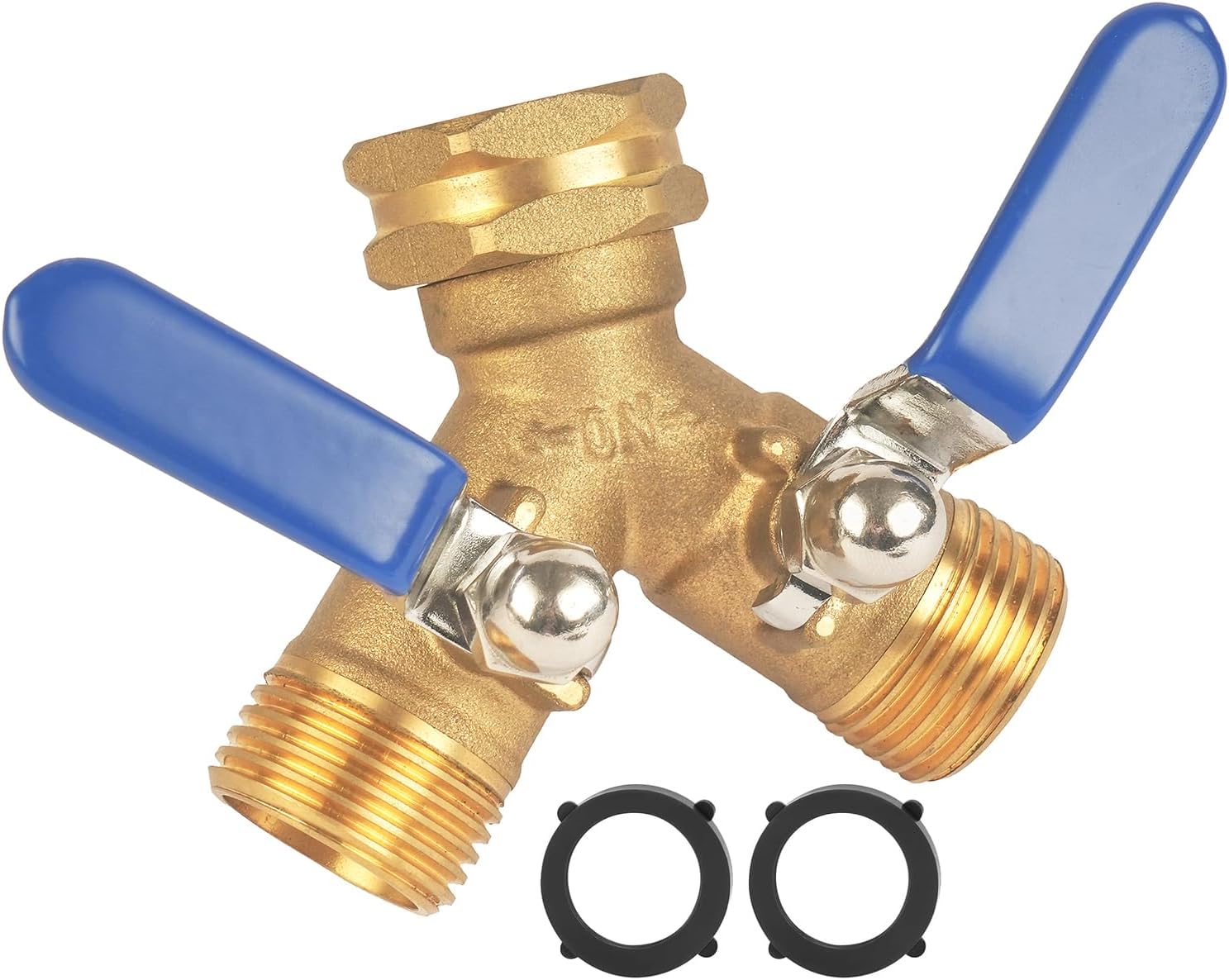 Hose Splitter 2 Way Heavy Duty, Full Flow Garden Hose Splitter