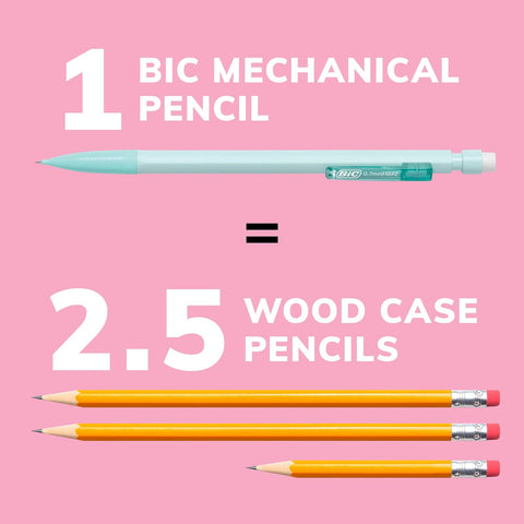 BIC Xtra-Smooth Pastel Mechanical Pencils, Medium Point, 0.7mm, 24-Count
