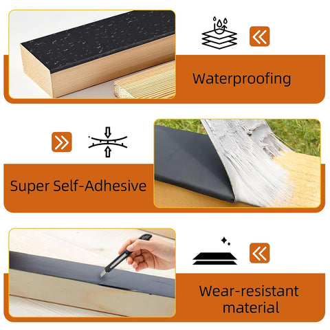 Butyl Joist Tape for Decking 2''×50', 10 Rolls Waterproof Deck Tape