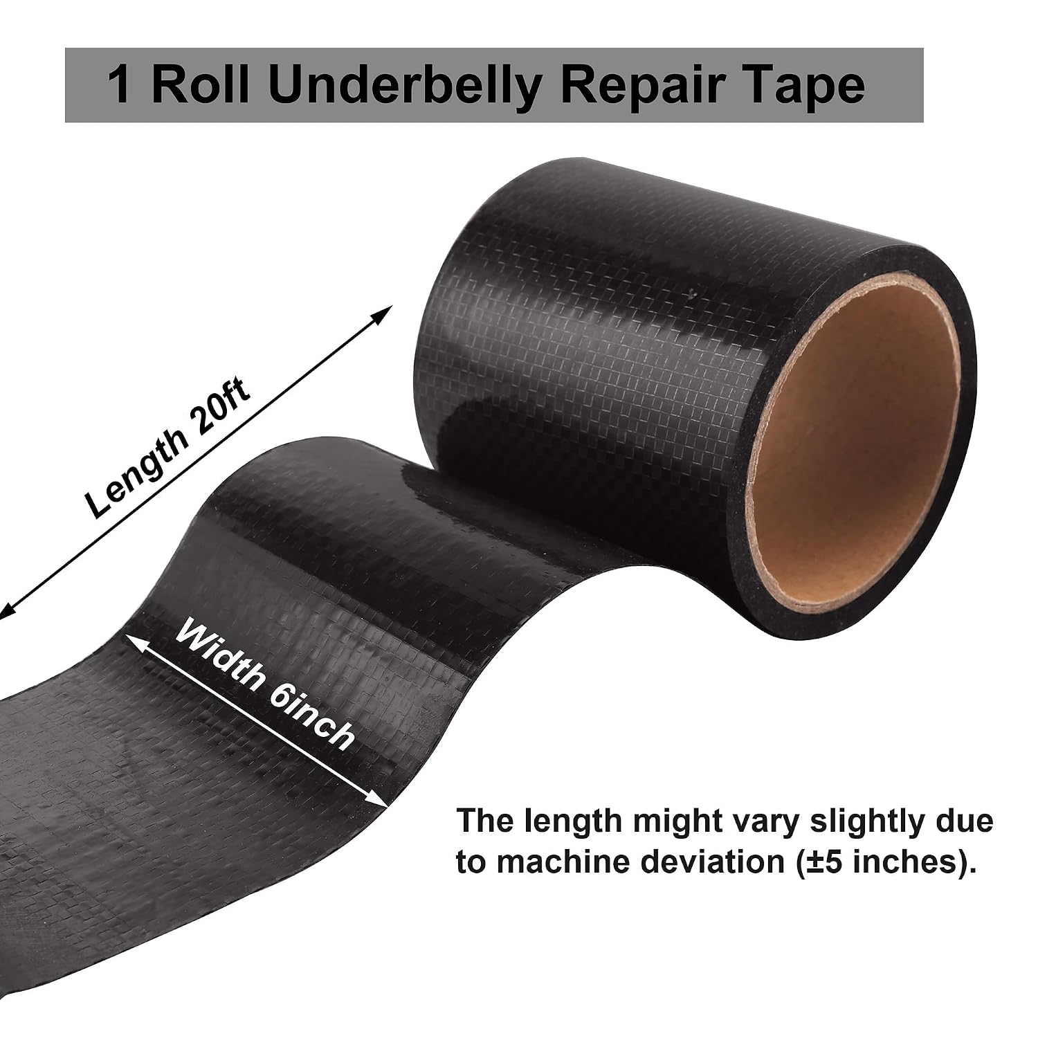 PlusRoc RV Underbelly Material Flex Belly Tape Tear Repair Patch(6'' x 20')
