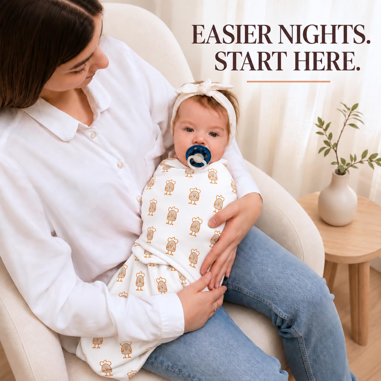 Swaddles for Newborns – 3-Pack Infant Swaddles 0-3 Months – Adjustable Newborn Swaddle Sleep Sack – Soft Organic Cotton Baby Wrap for Safe & Cozy Sleep