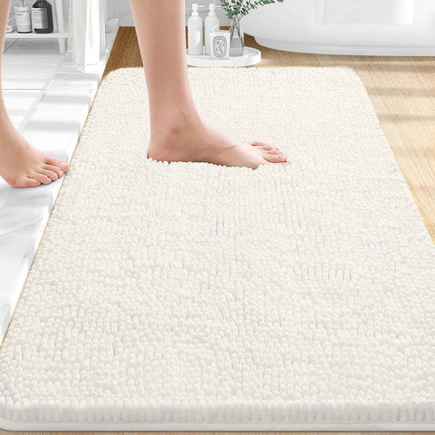OLANLY Bathroom Rugs 30x20, Extra Soft Absorbent Chenille Bath Rugs