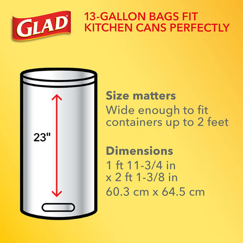 Glad ForceFlex Tall Kitchen Trash Bags, 13 Gal, Gain Lavender with Febreze, 80 Ct (Pack May Vary)