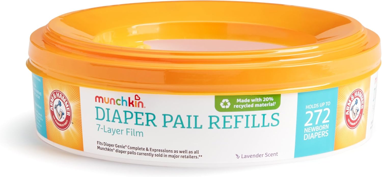 Munchkin® Arm & Hammer Diaper Pail Refill Rings, Holds up to 272 Newborn Diapers, 1 Pack