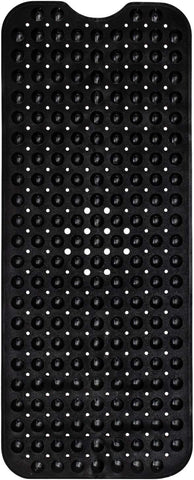 ENKOSI Non-Slip Bath Mat and Shower Mat 40x16 Extra Long, Black