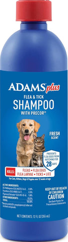 ADAMS Plus Flea & Tick Shampoo with Precor for Dogs & Cats, 12 oz