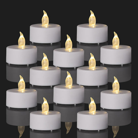 100PCS Flameless LED Tea Lights Candles, Realistic and Bright Flickering Long Lasting 200Hours Battery-Powered, Ideal Party, Wedding, Birthday,Halloween, Christmas ,Home, Table Decoration WarmWhite