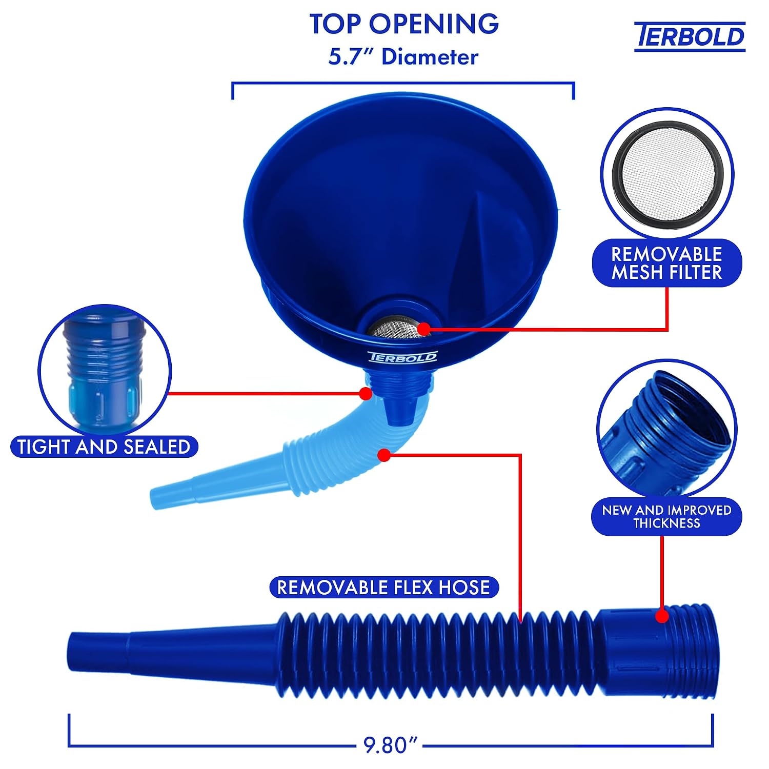 Automotive Flex Funnel with Hose