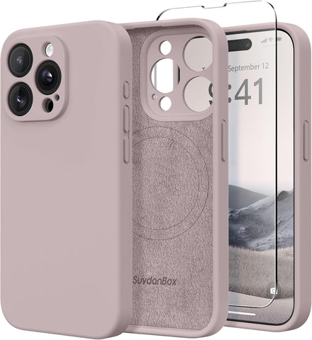 Magnetic for iPhone 14 Pro Max Case Silicone Hazel