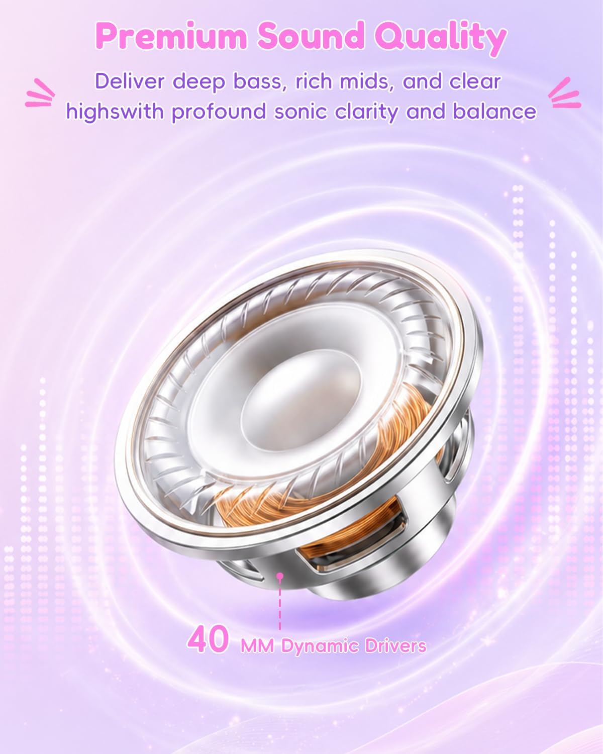 Candy Bila USB C Kids Headphones for School,Wired Over-Ear for Boys Girls