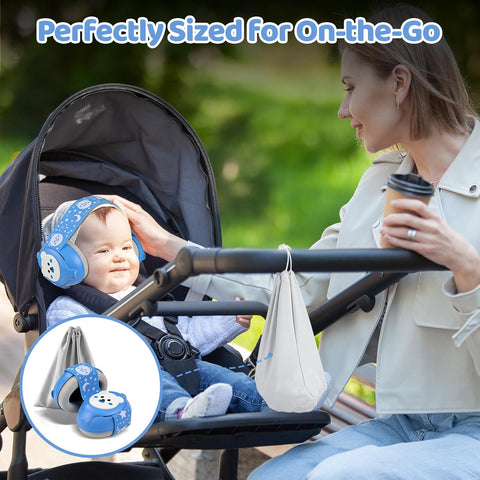 YomauiYee Baby Earmuffs-Infant Ear Protection for Babies 0-36 Months,Infant Headphones with Little Bear Design Noise Cancelling Headphones for Improves Sleep,Baby Travel Essentials for Airplane/Sleep