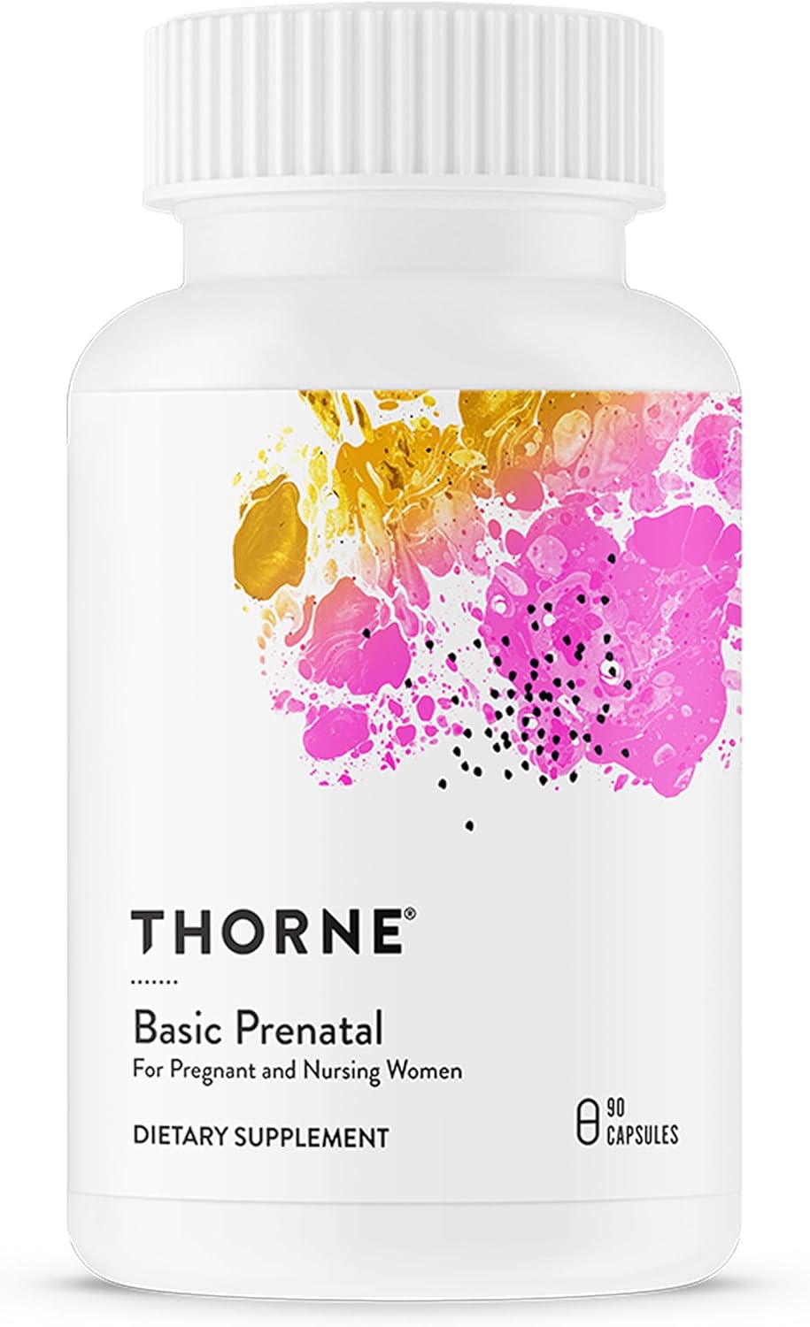 THORNE Basic Prenatal, Includes Active Folate, Choline & Iron, 90 Capsules