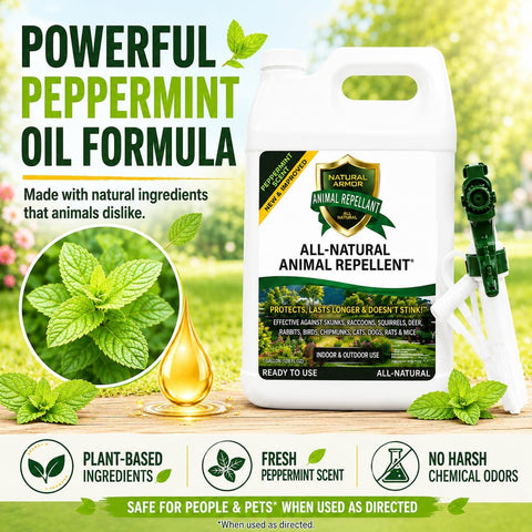 Natural Armor Animal & Rodent Repellent Spray - 128 Fl Oz Gallon Refill