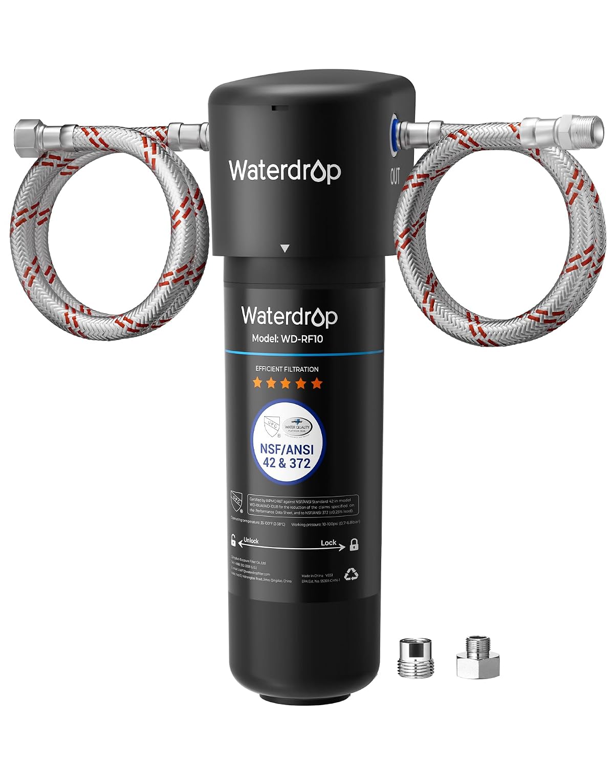 Waterdrop 10UA Under Sink Water Filter System, NSF/ANSI 42 Certified 1 Year