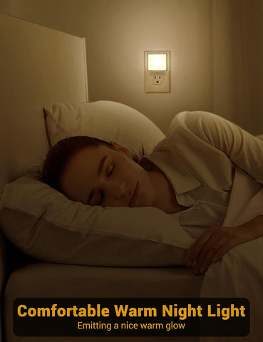 JandCase Night Lights Plug into Wall 2Pack,Plug in Night Light Dusk-to-Dawn