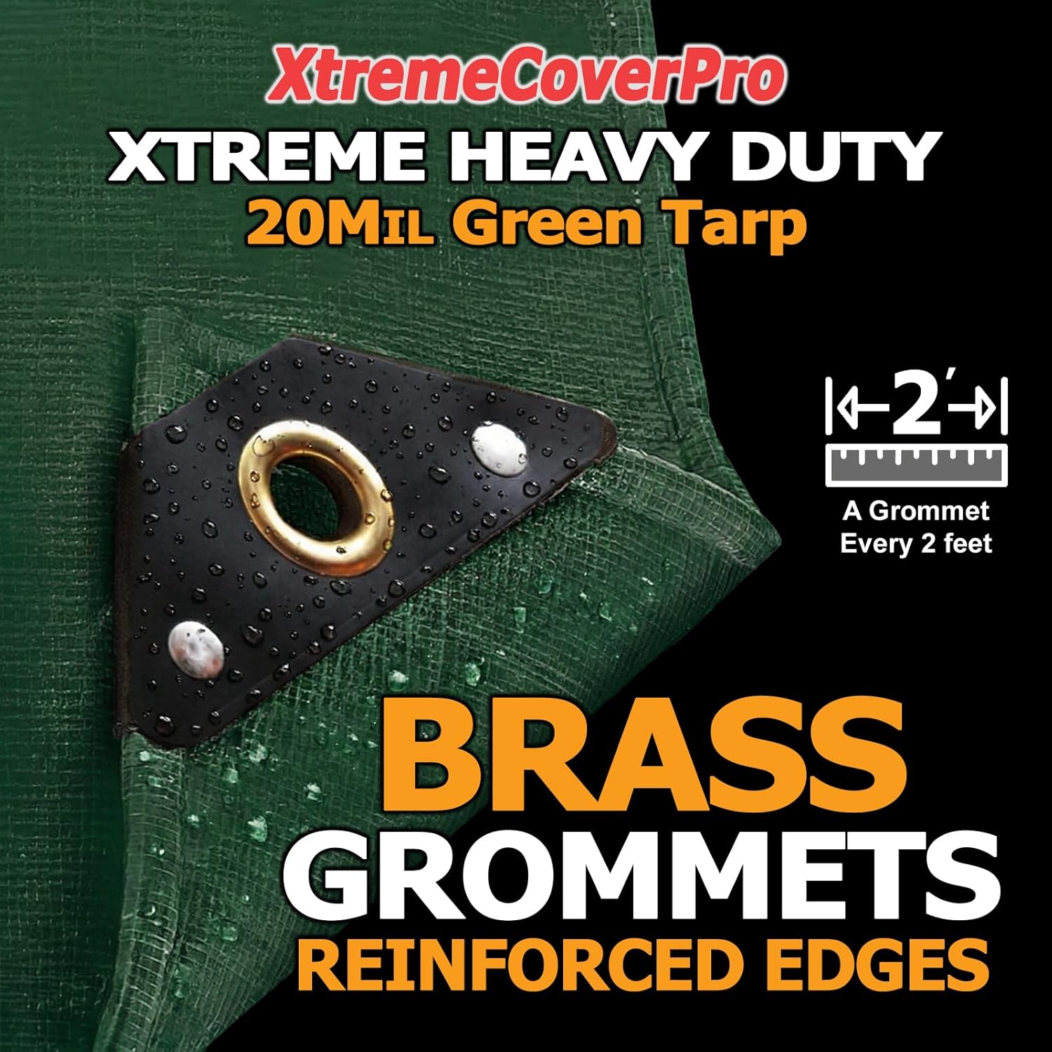 8' x 12' - 20mil Green Tarp Heavy Duty & Waterproof UV Protection 8x12 ft