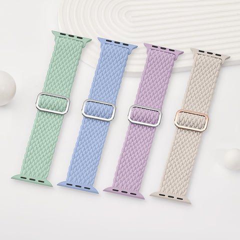 Braided Stretchy Solo Loop Compatible for Apple Watch Band 38mm 40mm 41mm 42mm 44mm 45mm 46mm 49mm for Women Men, Nylon Elastic Straps Wristbands for iWatch Series 10 9 8 7 6 SE 5 4 3 2 Ultra Ultra 2