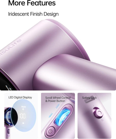 JISULIFE Handheld Fan Pro1S - Next-Gen Airflow: Up to 40H Runtime