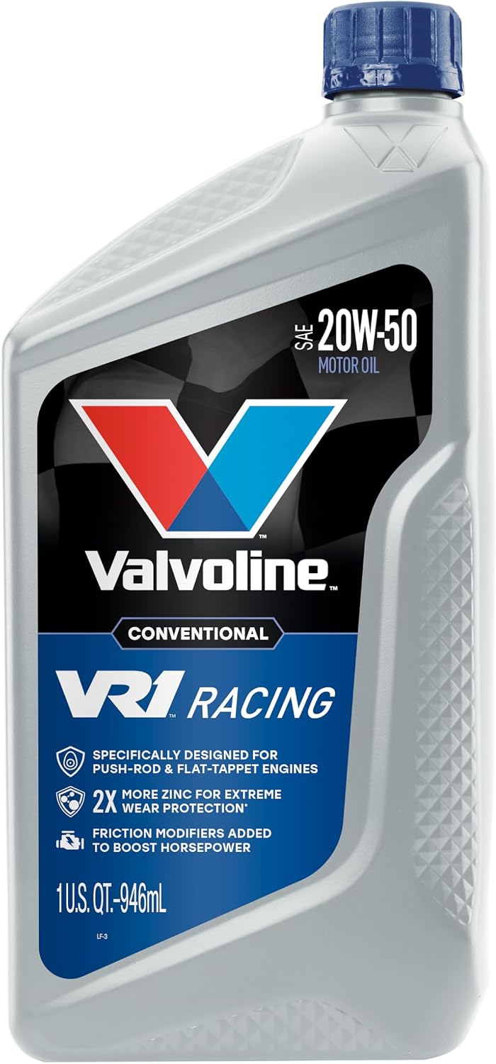 Valvoline VR1 Racing SAE 20W-50 Motor Oil 1 QT, Case of 6
