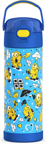 THERMOS FUNTAINER Water Bottle with Spout, 16oz, Minions