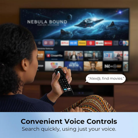 Replacement Remote for Fire Smart TV, with Voice Control
