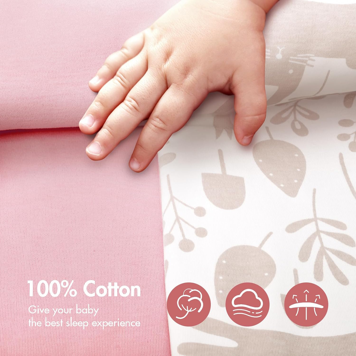 ANYEDDE 2-Pack Newborn Swaddle Sleep Sack, Arms Up Swaddles for Newborns