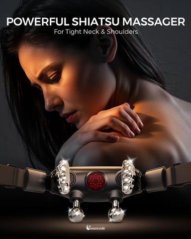 Upgraded Neck Massager for Pain Relief Deep Tissue with Heat