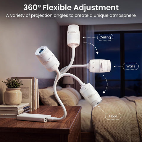 2-in-1 Galaxy Projector Night Light, USB Star Starry Sky Projector with Adjustable Brightness, Galaxy Light for Bedroom Home Ceiling Car Decor Gift