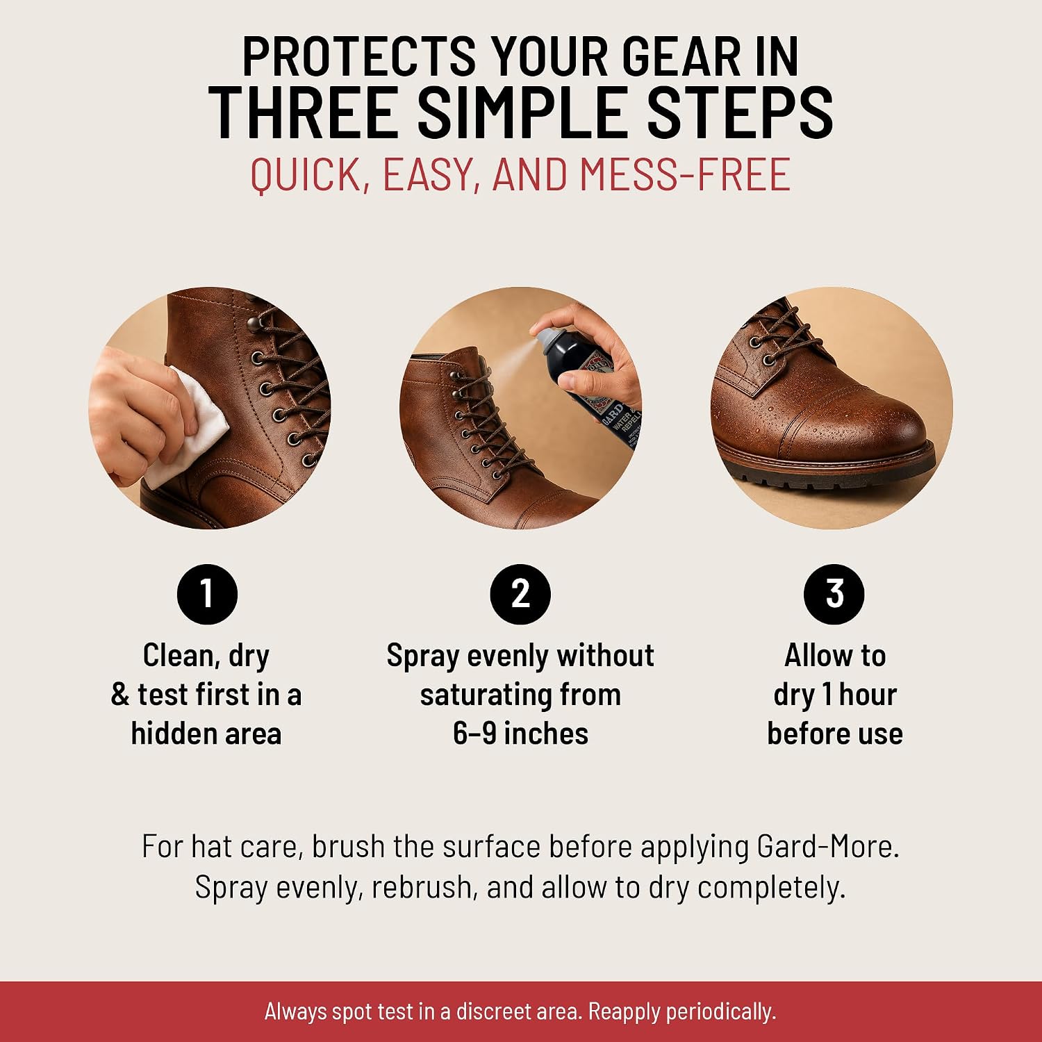 Gard-More Water & Stain Repellent, Leather & Suede Protector Spray