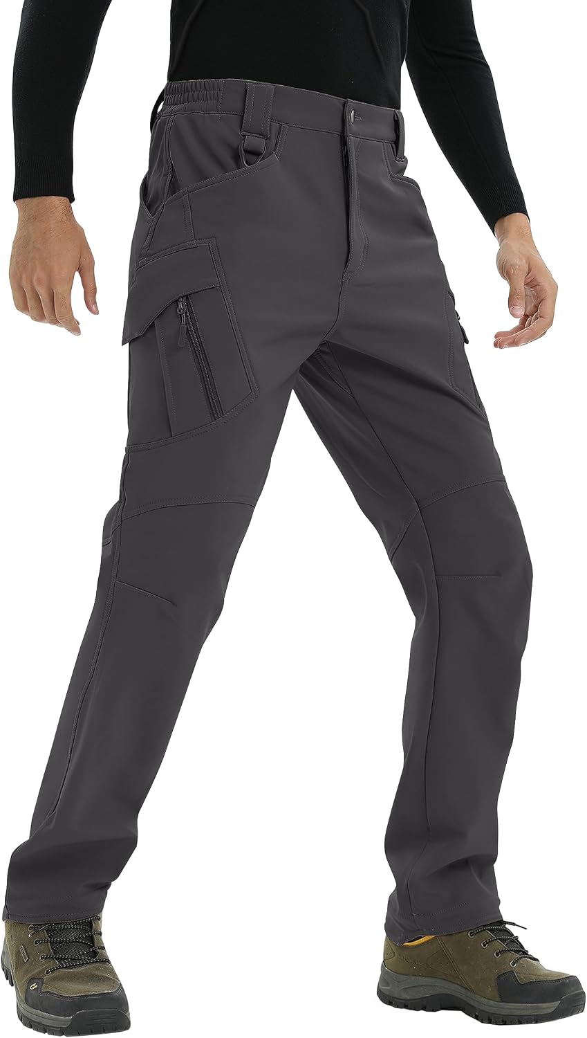 TACVASEN Men's Winter Snow Ski Pants Fleece Lined Waterproof Work Tactical