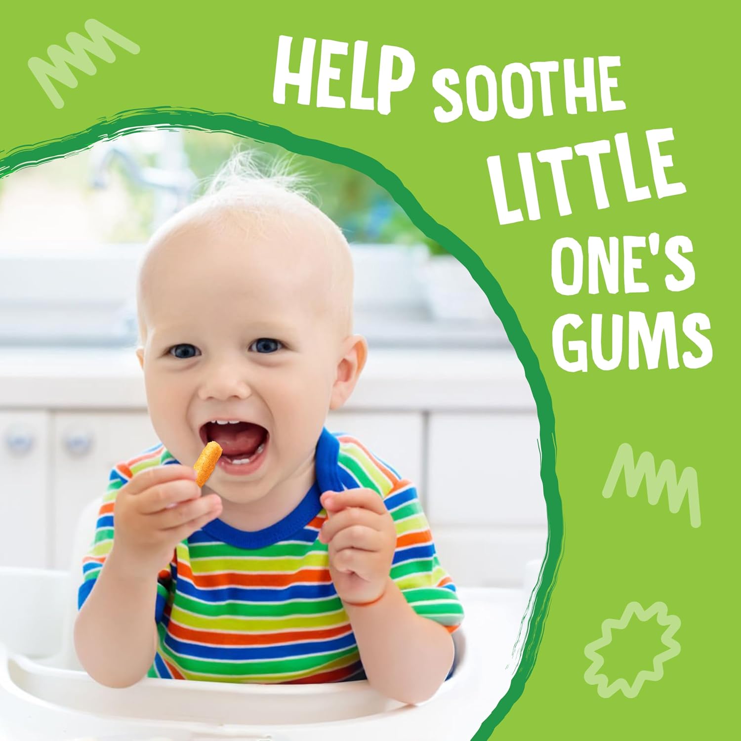 Earth's Best Organic Baby Food, Dissolvable Teething Snack for Babies 6 Months and Older, Garden Veggie Crunchy Sticks, .56 oz Pack (Pack of 5)