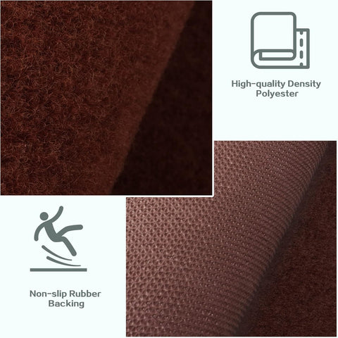 Custom Size Runner Rug 2 ft x 6 ft, 2-82ft Carpet Runners Hallway Entryway Kitchen Garage Laundry Room Area Rugs with Non-Slip Rubber Backing, Chocolate Brown