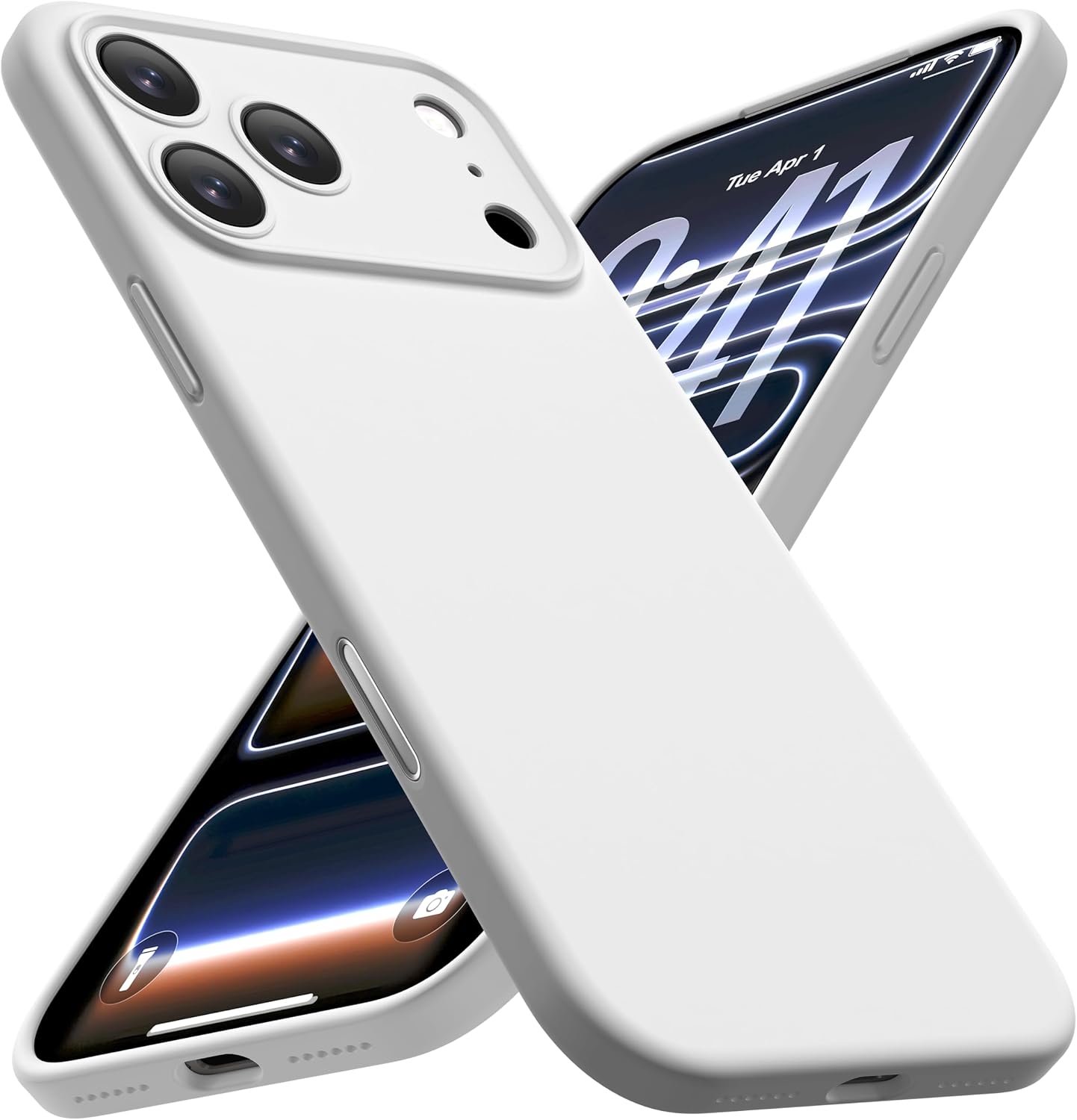CellEver Heavy-Duty Silicone Case for iPhone 17 Pro [Compatible with MagSafe] [Camera Protection] [Anti-Oil Coating] Military Drop Protection, Soft Scratch-Free Interior, White