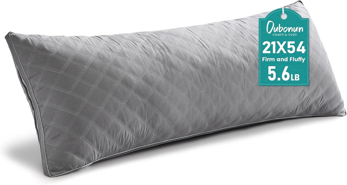 Oubonun Full Body Pillow for Side Sleeper, Adjustable Firm Long Bed Pillow