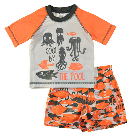 Carter's Just One You Baby Boys Cool by The Pool 2pc Swim Short Set (12M) Multi