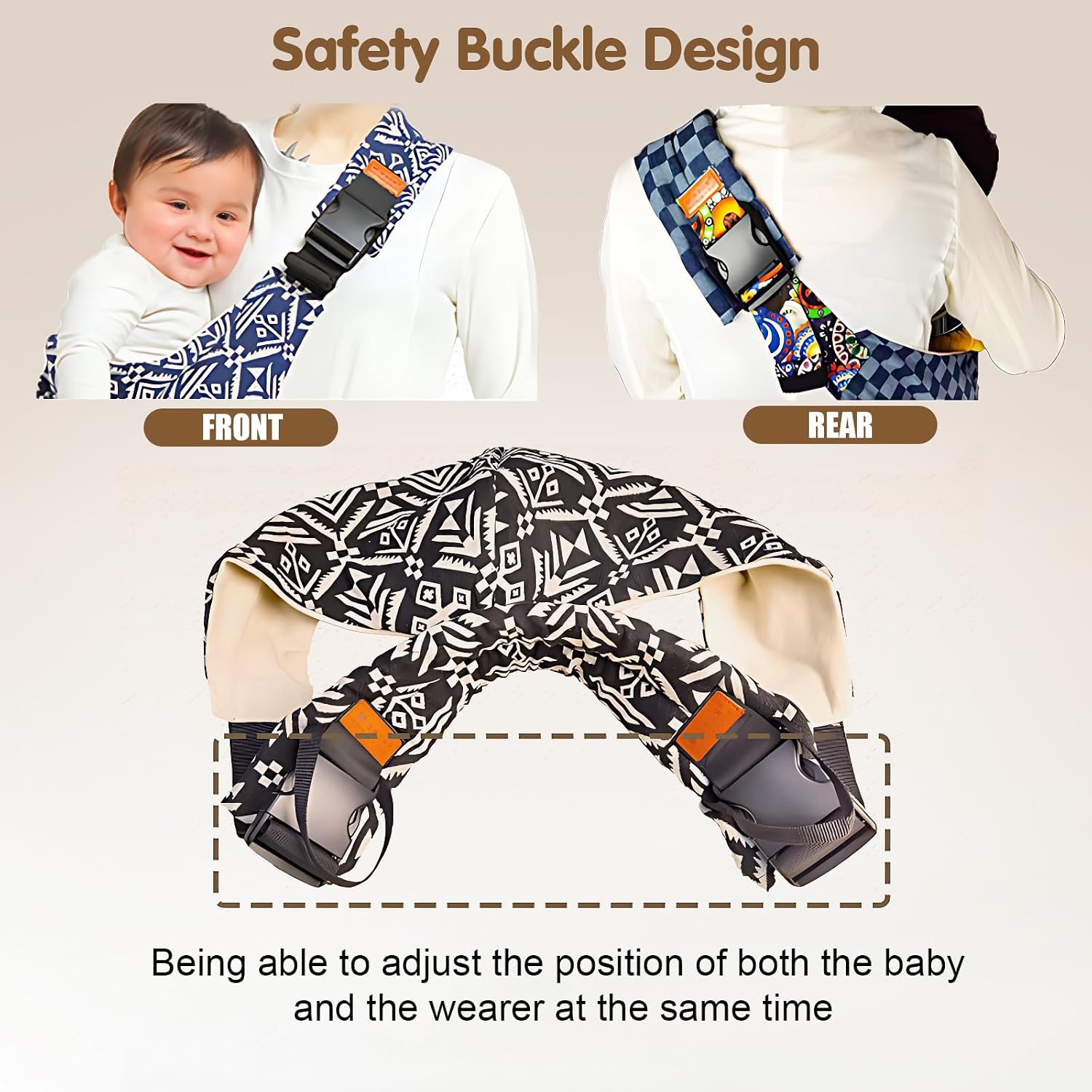 yemyig Baby Sling Carrier,Baby Sling for 10-30lbs(Black)