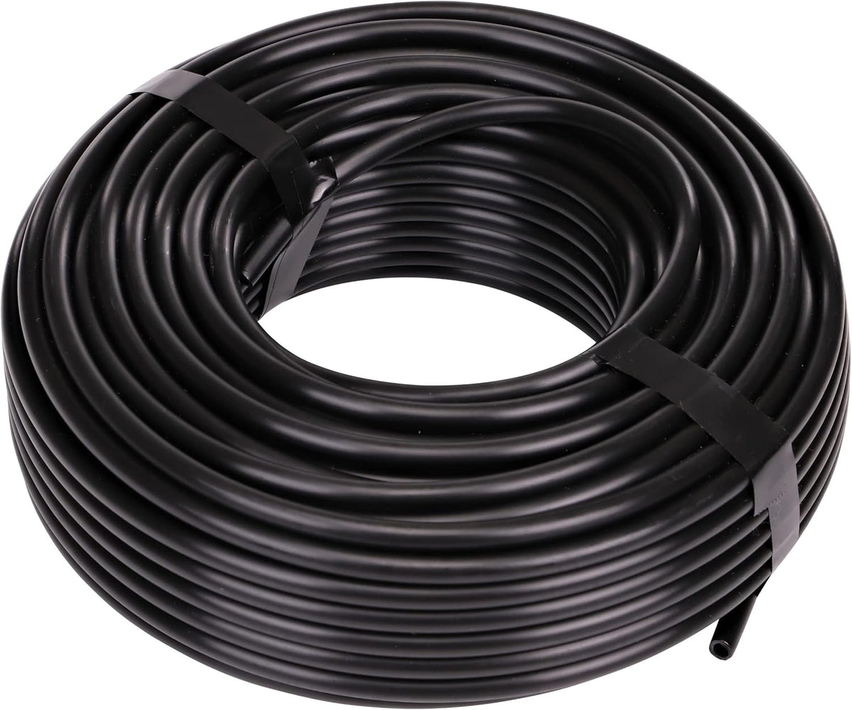 Raindrip 016010T 1/4-Inch Drip Irrigation Supply Tubing, 100-Foot., for Drip Irrigation, Drip Emitters, Irrigation Parts, Systems, Black Polyethylene
