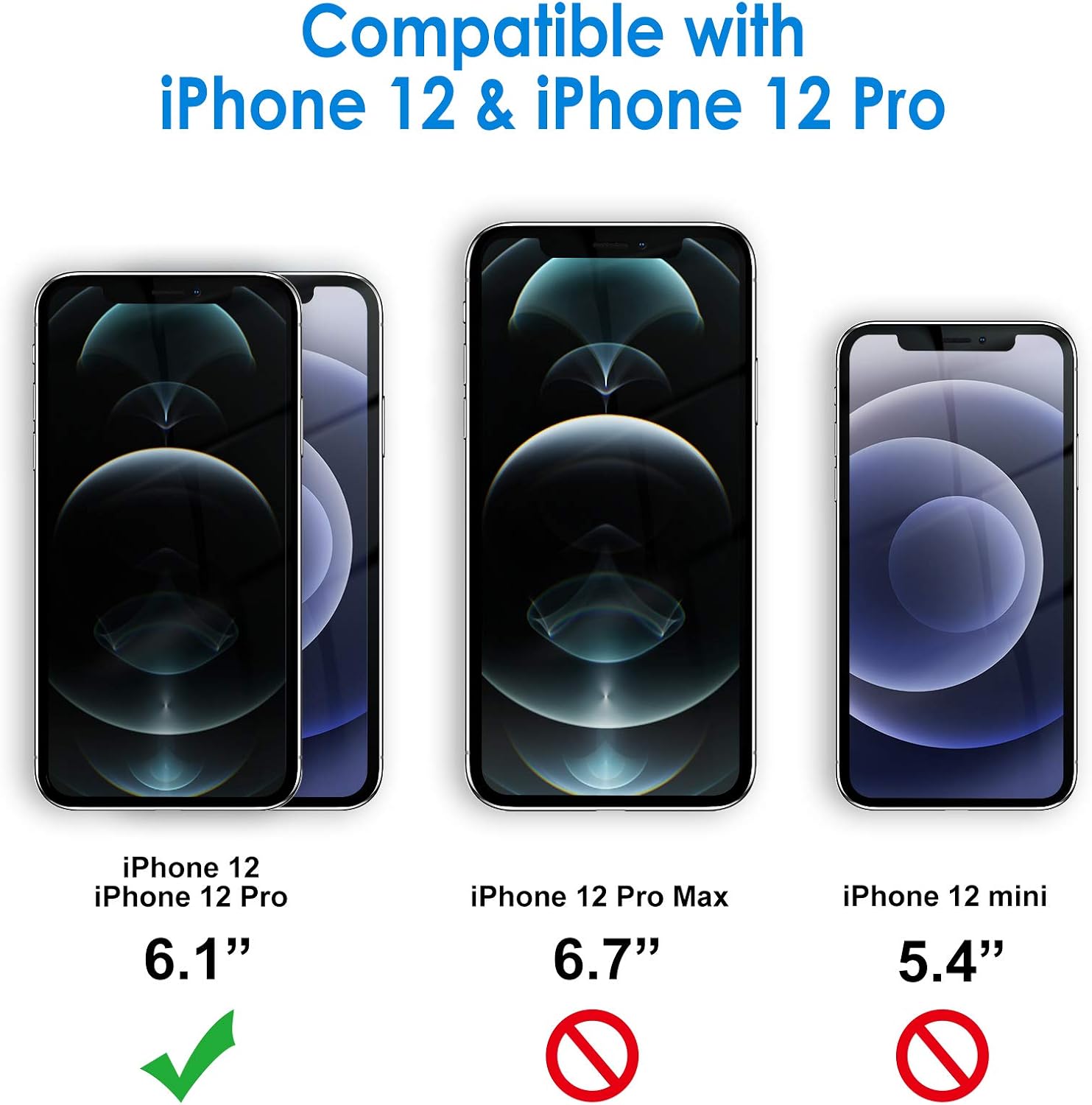 JETech Privacy Screen Protector for iPhone 12/12 Pro, 2-Pack