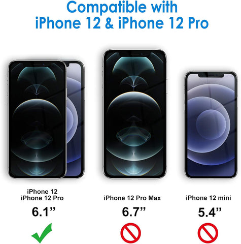 JETech Privacy Screen Protector for iPhone 12/12 Pro, 2-Pack