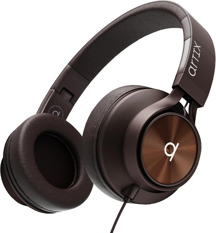 ARTIX Pack of 45 Wired Kids Headphones for School (Echo Brown), Microphone & Volume Control - Bulk Classroom Headphones with Mic, Teens Corded Head phones for Laptop, Chromebook, Tablet 3.5mm Aux Cord