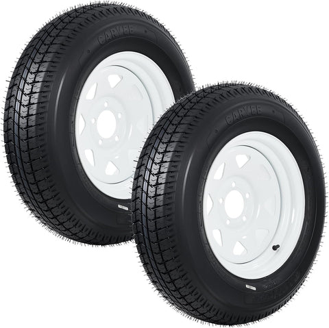 GarveeTech ST205/75D15 Trailer Tire and Wheel Assembly, 5 Lug, Set of 2
