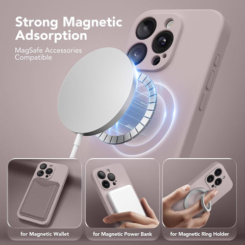 Magnetic for iPhone 14 Pro Max Case Silicone Hazel