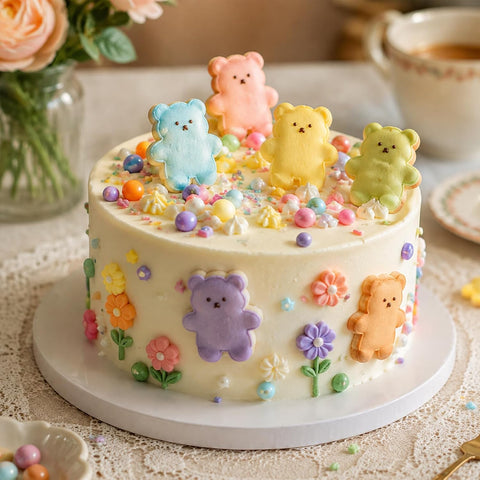 2pcs Silicone Bear Ice Molds for Chocolate and Gummy