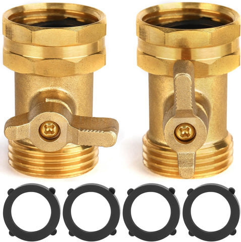 2 Pack Garden Hose Shut Off Valve - Extended Handle