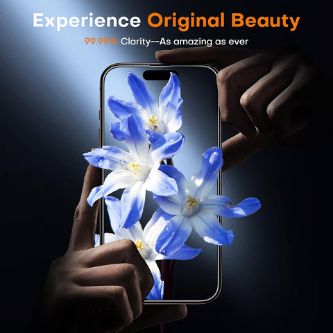 TOCOL for iPhone 16 Pro Screen Protector, [9H Hardness] [Military Grade Shatterproof] HD Tempered Glass for iPhone 16 Pro Full Coverage Screen Protector, Easy Installation, 2 Pack