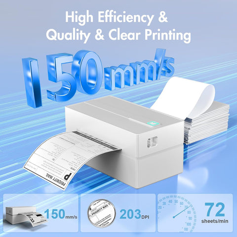 Thermal Shipping Label Printer 4x6 Bluetooth Label Maker for Small Business