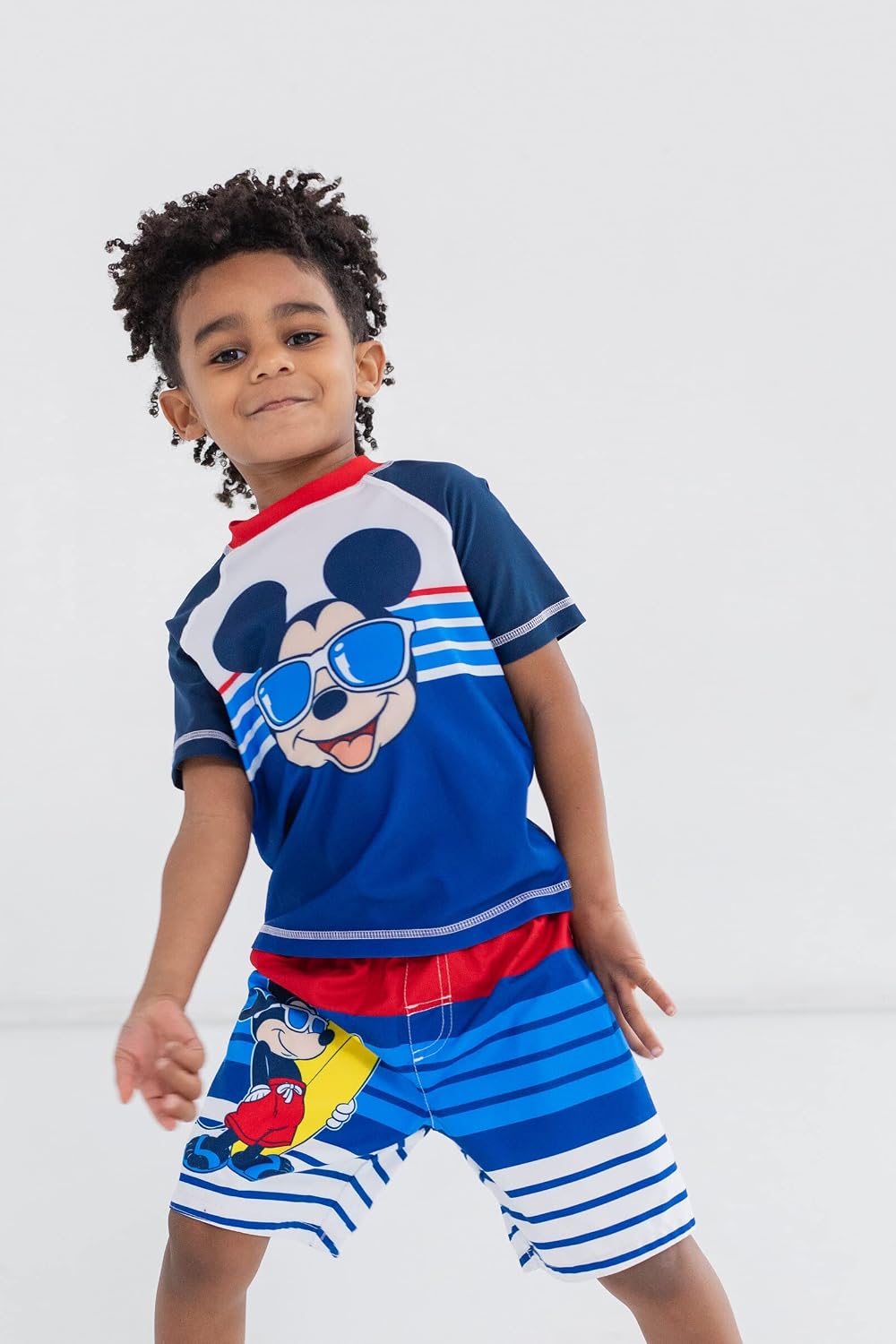 Disney Boys' 2-Piece Rash Guard and Swim Trunks Set for Baby & Kids